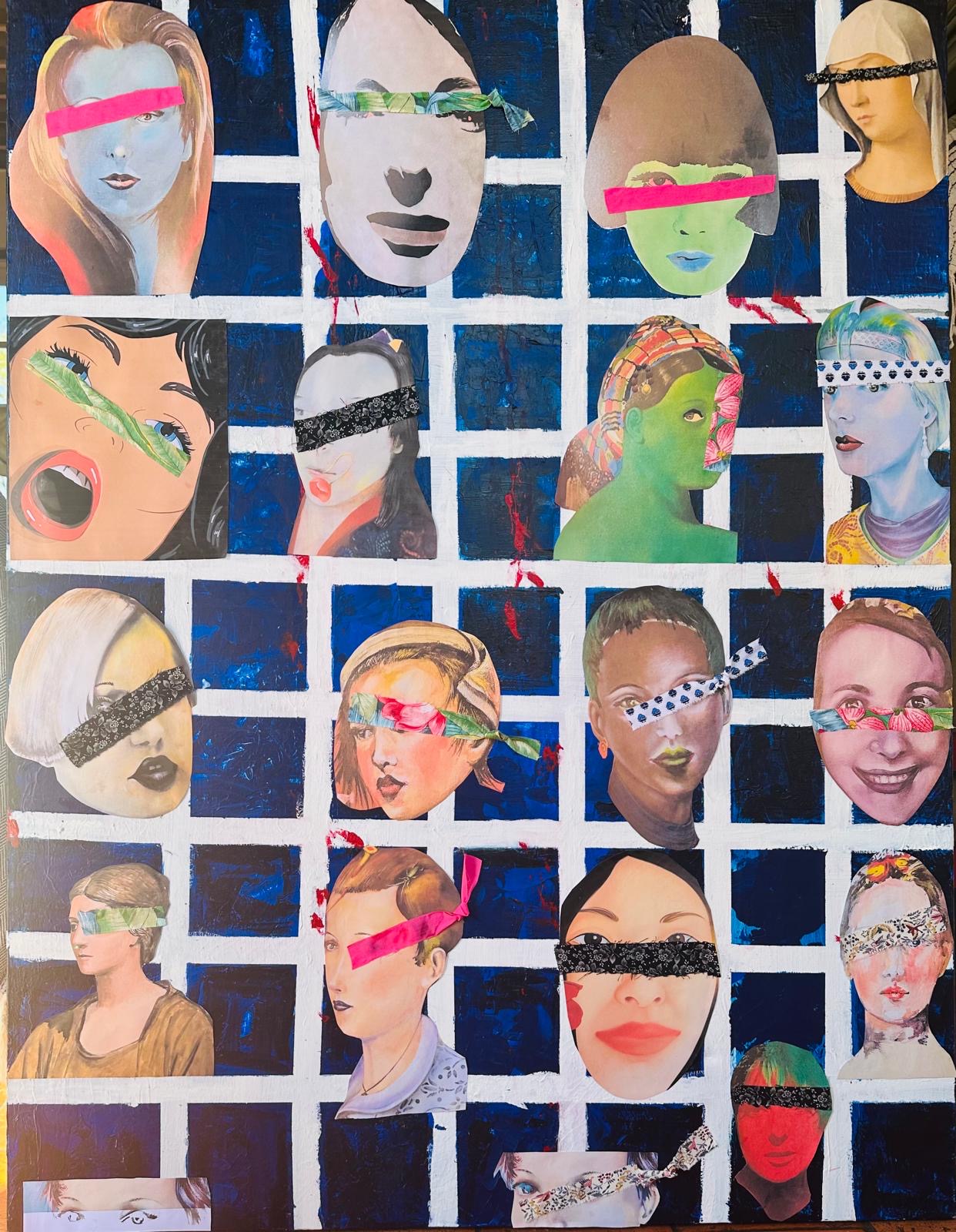 Collages, matériaux divers & installation