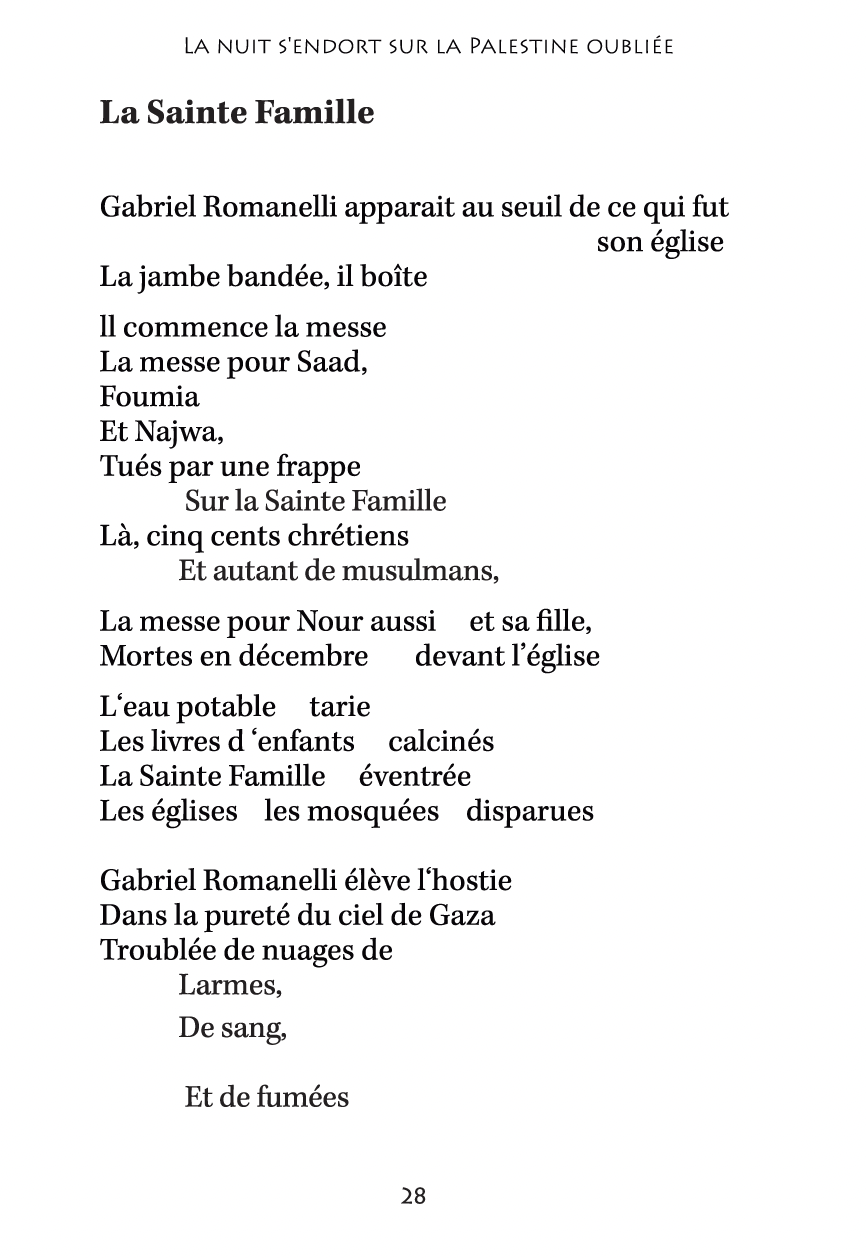 La nuit s'endort sur la Palestine oubliée