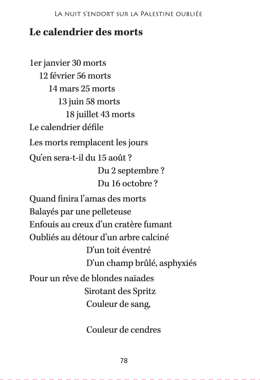 La nuit s'endort sur la Palestine oubliée